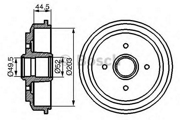 БАРАБАН ТОРМОЗНОЙ FORD FIESTA/FUSION