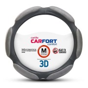 Оплетка CARFORT 3D, 6 подушек, серая, М