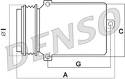 Компрессор кондиционера AUDI A4 1.6 01/95-07/00, VW Passat 1.6 10/96-11/00 Denso