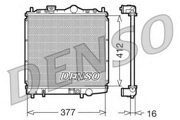 Радиатор охл.двиг. Mitsubishi (412x377x16мм) Denso