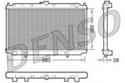 Радиатор системы охлаждения NISSAN: PRIMERA (P11) 1.6 16V/2.0/2.0 16V/2.0 TD 96 - 01 , PRIMERA (P12) 1.6/2.0 02 - , PRIMERA Hatchback (P11) 1.6 16V/2.0 16V/2.0 TD 96 - 02 ,