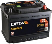 Аккумулятор DETA Standard 70Ач 640А обратная/п.