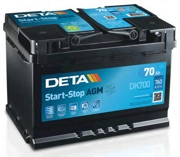 Аккумулятор DETA MICRO-HYBRID 70Ач 760А обратная/п.