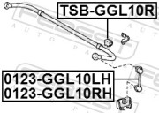 0123-GGL10RH тяга стабилизатора заднего правая Lexus RX270/350/450H AGL10,GGL1,GYL1 08