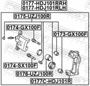 СКОБА СУППОРТА ЗАД TOY LAND CRUISER 100 HDJ101/UZJ100 98-07