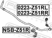 0223Z51RR ТЯГА СТАБИЛИЗАТОРА ЗАДНЯЯ ПРАВАЯ NISSAN MURANO 08