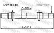 Вал приводной левый HONDA HR-V GH4 2000-2005 [EU]