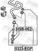 Тяга стабилизатоpа пеpедняя FEBEST 0323-EGF