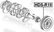 HDS-R18 шкив коленвала 158х23.5х62 Honda Civic VII 1.8 05