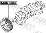 MDS-4D68 шкив к/вала Mitsubishi Galant E55A/E75A 4G63/4G93/4D68 92-96