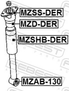 Пыльник зад.аморт.MAZDA 2 DE 2007-2014