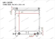 Радиатор основной Gerat MR-136/4R