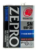 Моторное масло IDEMITSU 5W-30 ZEPRO TOURING API SN ILSAC GF-5 SYNTHETIC синтетика 4л