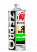 Моторное масло IDEMITSU 0W-20 ZEPRO ECO MEDALIST API SN ILSAC GF-5 SYNTHETIC синтетика 1л