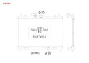 Радиатор охлаждения двигателя, NISSAN Juke / Cube 1.6 Petrol 06/10-, Бачки пластиковые, Соты паяные алюминиевые 380x591x16