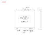 Радиатор охлаждения двигателя, NISSAN Micra K12E Petrol Aut. 01/03-, Бачки пластиковые, Соты паяные алюминиевые 380x445x16