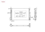 Радиатор охлаждения двигателя, MAZDA 3 / 5 1.6 CiTD Man. 12/08-, Бачки пластиковые, Соты паяные алюминиевые 545x368x27