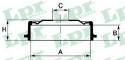 Барабан тормозной DAEWOO NEXIA/LANOS/ESPERO/OPEL ASTRA F/KADET E