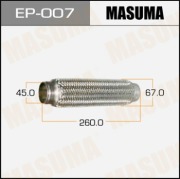 Гофра глушителя MASUMA, усиленная, 3-х слойная, interlock, 45x260