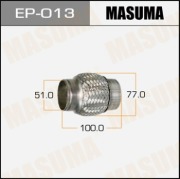 Гофра глушителя MASUMA, усиленная, 3-х слойная, interlock, 51x100