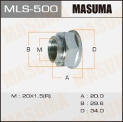 Гайка ШРУСа MASUMA 20x1,5x20/ 28