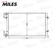 ACRB017 MILES Радиатор охлаждения двигателя