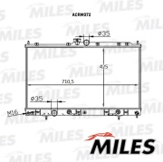 Радиатор MITSUBISHI OUTLANDER 2.0/2.4 (мех. Сборка) 03-