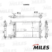 Радиатор CHEVROLET CRUZE 1.6/1.8 A/T 09-/OPEL ASTRA J 1.6 А/Т (механическая сборка) 09-