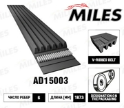 MILES AD15003 Ремень п/к 6PK1870