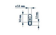 Лампа HR2 галогеновая W2x4.6d, 24 Вольт, 1.2W