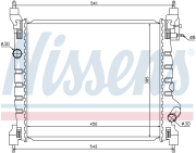 NISSENS 61679 Радиатор CHEVROLET SPARK 1.2 M/T 10-