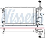 NS61898 радиатор системы охлаждения Lancia Musa 1.4i 8V/1.6i 16V 04,Fiat Idea 1.4i 03