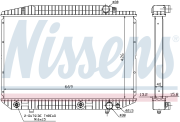 NS62727A радиатор системы охлаждения MB W126 3.8-5.6 85-91