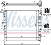 W163ML РАДИАТОР ОХЛАЖДЕН (NISSENS) (см.каталог)