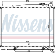 Радиатор NISSAN PATHFINDER (R50) 3.3-V6 4WD AT 62916