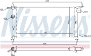 Радиатор системы охлаждения OPEL: COMB:O (71) 1.2/1.4/1.4 16V 94-01 , CORSA B (73, 78, 79) 1.2 I/1.4 SI/1.4 I/1.4 I 16V/1.6 GSI 16V/1.6 I 16V 93-00 ,