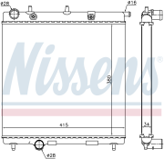 C3 {208 12-} РАДИАТОР ОХЛАЖДЕН (NISSENS) (см.каталог) MT