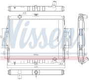 NISSENS 67046 Радиатор HYUNDAI GALLOPER 2.5TD 91-