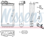 NS71161 радиатор печки Citroen C1, Peugeot 107, Toyota Aygo 1.0-1.4i/HDi 05