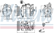 Компрессор AUDI Q7 (4L) 3.6FSI, VW TOUAREG (7L ) 3.2-6.0, (7P ) 3.6FSI 890025