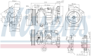 Компрессор RENAULT MEGANE III (08-) 1.6 16v, 1.5 dCi 890044