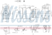 Компрессор кондиционера OPEL ZAFIRA 1.6/1.8 -05