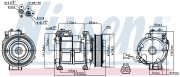 Компрессор кондиционера HONDA ACCORD 2.0/2.4 16 V 03- 188см3 шкив 120мм