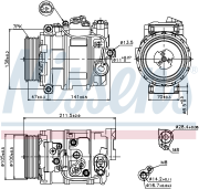 Компрессор кондиционера MB W203/211 CDI