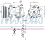 Компрессор кондиционера NISSAN QASHQAI 07- 1.5DCI