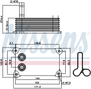 Радиатор масляный двигателя FORD TRANSIT 00-14 MT 90698