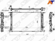 Радиатор AUDI A4 1.8T/2.0T/2.0TD 07- // A5 1.8T/2.0TD // A6 2.0T/2.0TD 11- // Q5 2.0T/2.0TD 08-