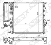 Радиатор BMW 3-SERIES E30 1.6 82-90/BMW E36 1.6/1.8/2.0/2.5 90-96