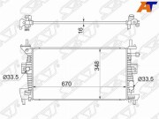 Радиатор FORD FOCUS III 1.6/1.8/2.0 11- (пластинчатый) FD0011