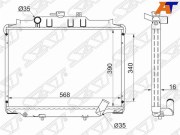 Радиатор MITSUBISHI DELICA L300 4D56 89-99 DIESEL/HYUNDAI H100/PORTER/GRACE 94-